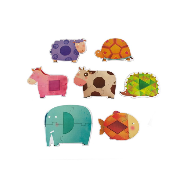 Puzle geomètric d'animals