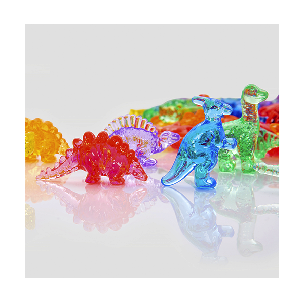 Dinosaures de colors translúcids