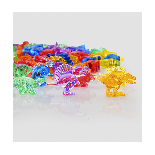 Dinosaures de colors translúcids