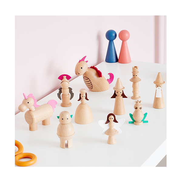 Figuras encantadas madera maciza
