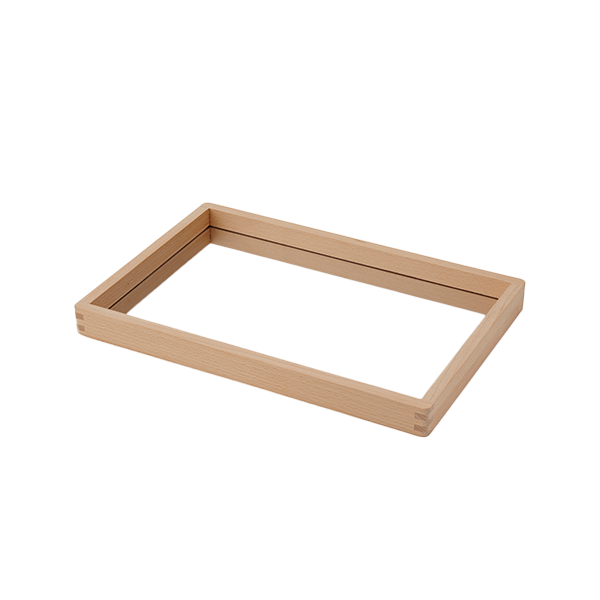 Safata mirall fusta 36x24x3 cm.
