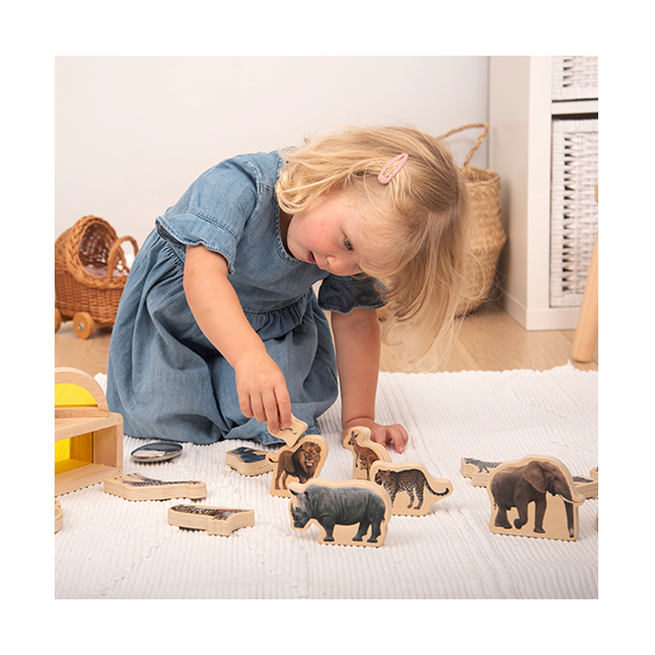 Lot 15 blocs fusta animals salvatges
