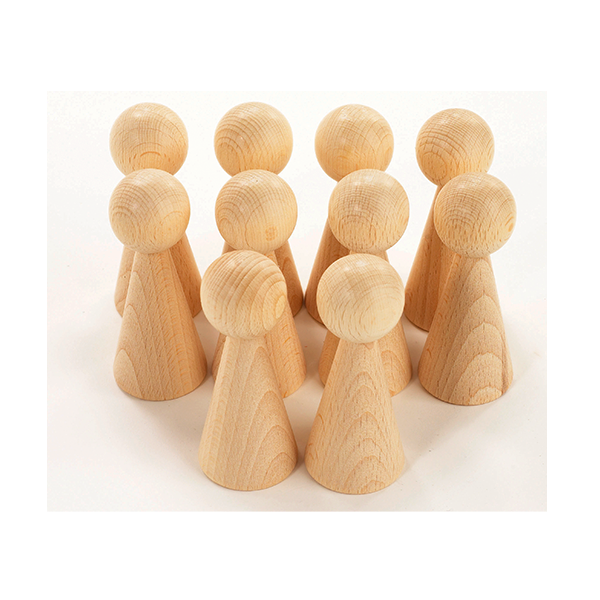 Conjunt 10 figures fusta 100 mm.