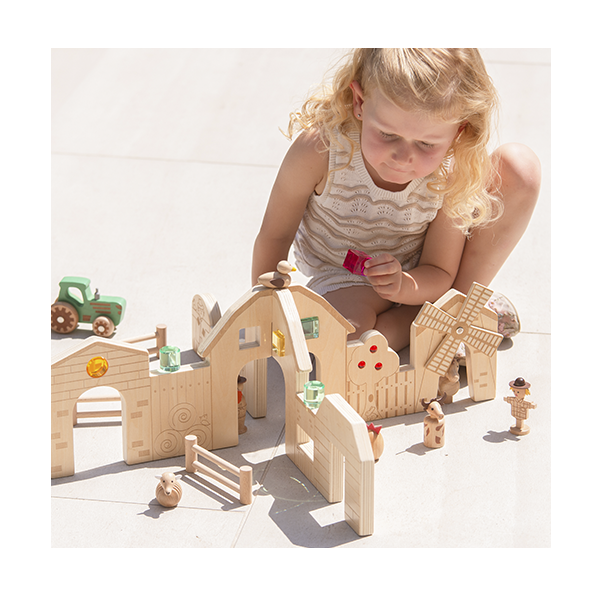 Lot de granja de fusta