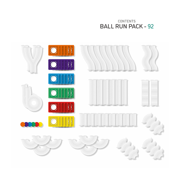 Circuito Ball Run Connetix pack 92 piezas