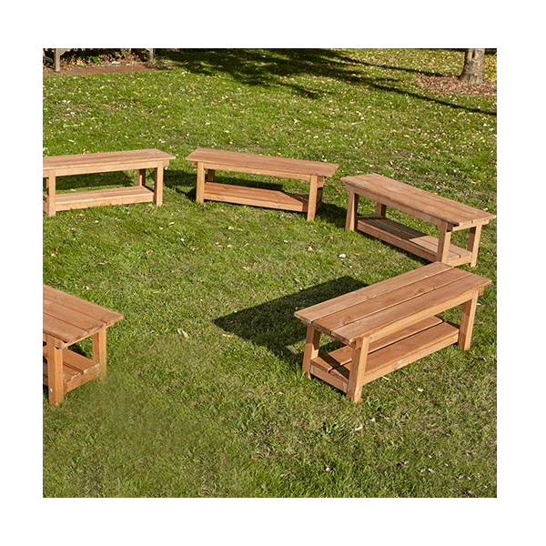 Lot de 6 bancs per a exterior