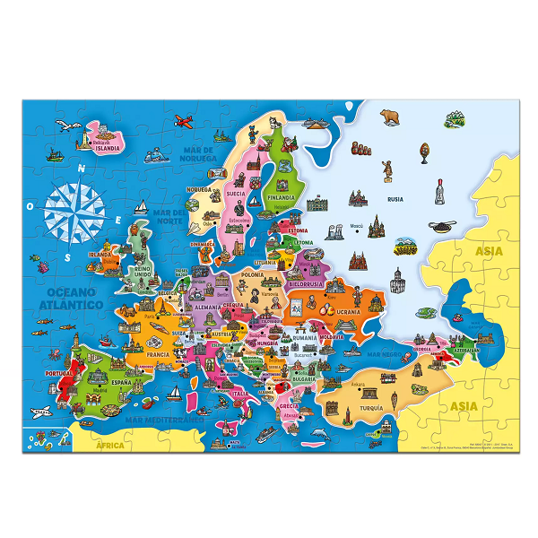 Puzle mapa països d'Europa