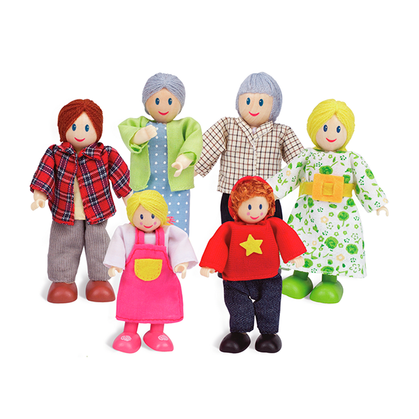 Família caucàsica per a casa de nines