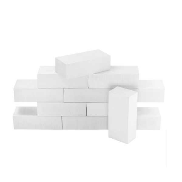 Kit 25 ladrillos espuma blanca.