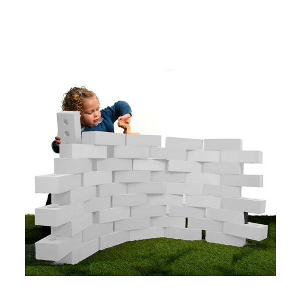 Kit 25 ladrillos espuma blanca.