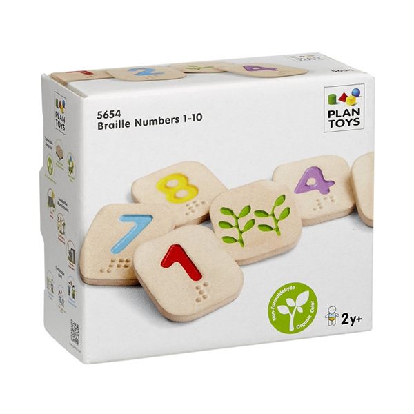 Numeros en braile del 1 al 10 Plantoys