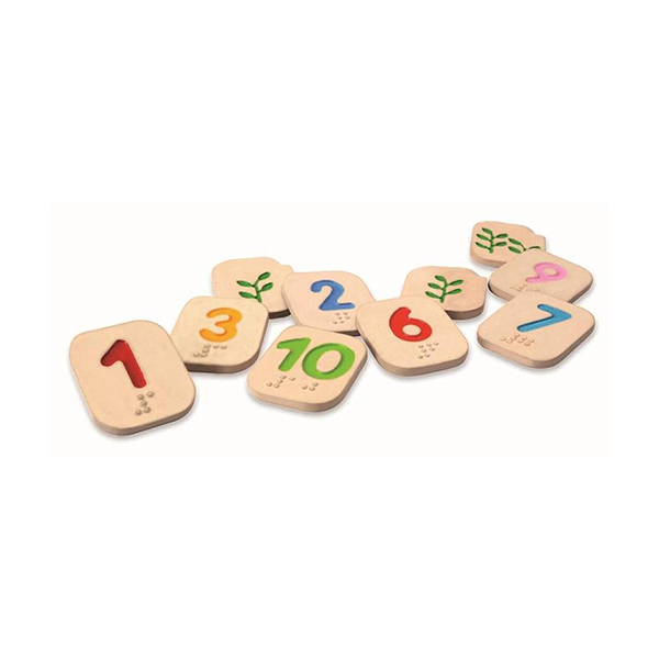 Numeros en braile del 1 al 10 Plantoys