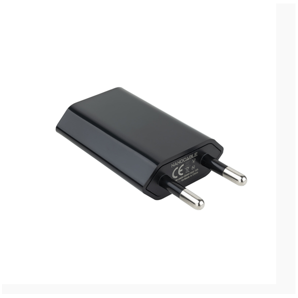 Mini carregador USB, 5V/1A, Negre