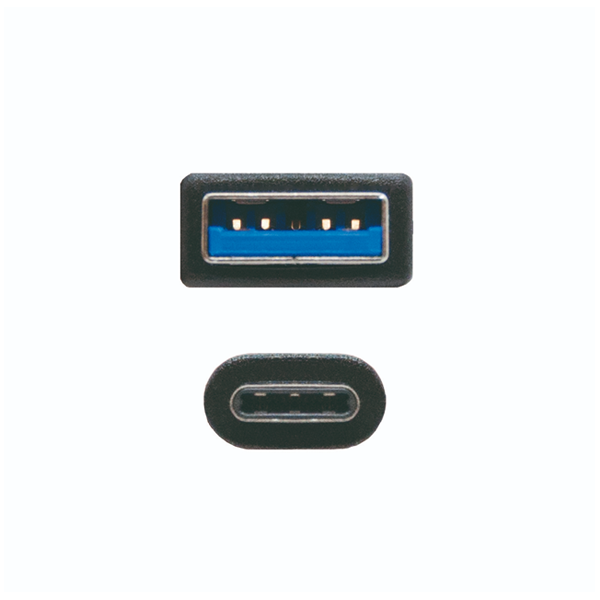 Cable USB 3.1 GEN2 10Gbps amb connector tipus USB-C mascle a un extrem i tipus A mascle a l'altre. 1,5 m.