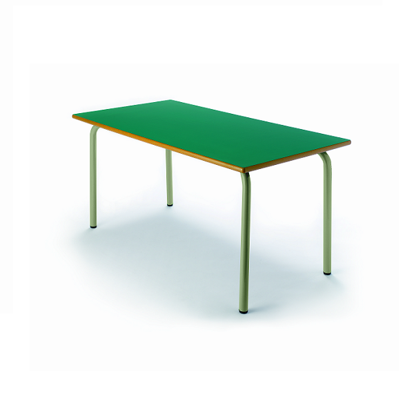 Mesa rectangular 207 120x60 cm pata verde alt. 46 cm