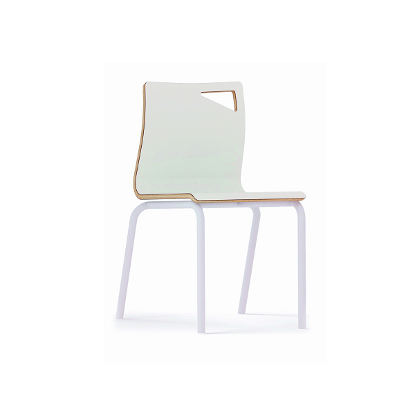 Cadira LIBRARY potes metàl·liques blanques 26 cm
