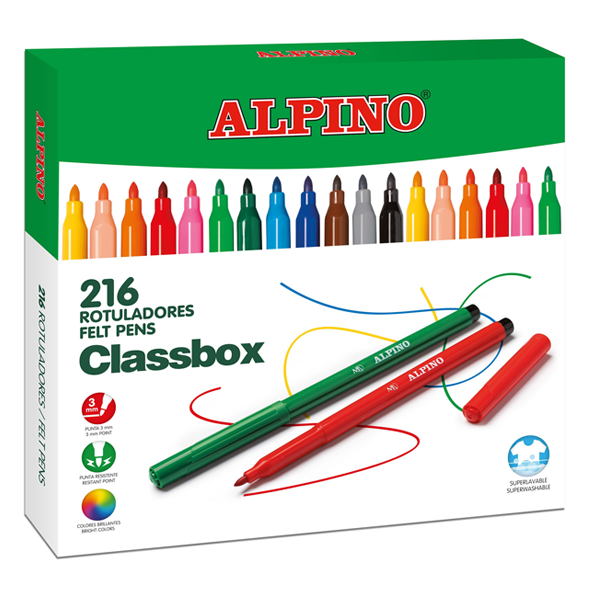 Kit escolar rotuladores Alpino standard