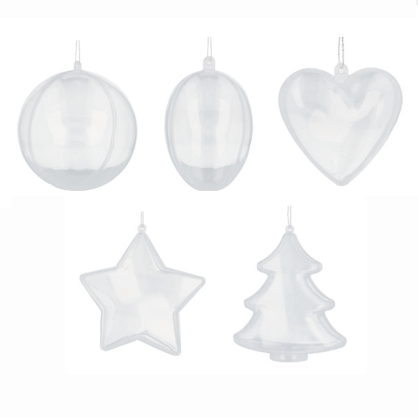 Figuras navidad plástico transparentes para colgar Innspiro