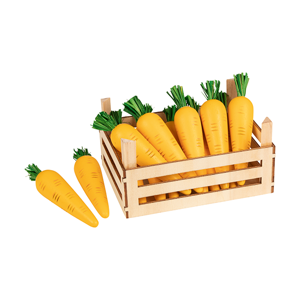 Zanahorias en caja de madera