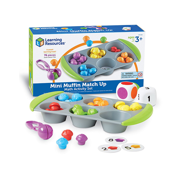 Mini muffin match up maths activity set